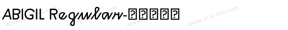 ABIGIL Regular字体转换